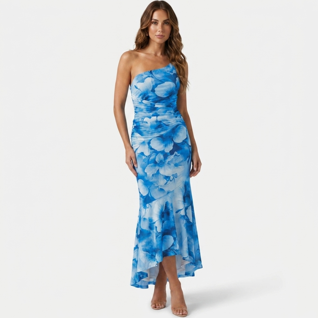 Melina - Mekko pliseeratulla olalla