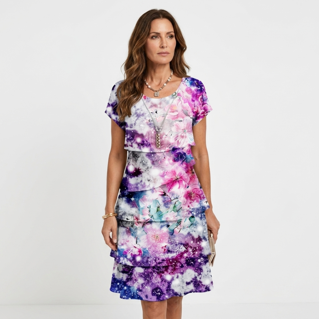 Vanessa - Tyylikäs raidallinen mekko