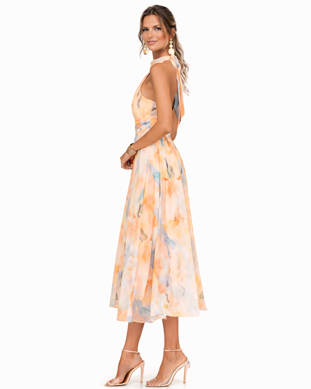 Gabriela Midi Kukkainen Mekko Printillä