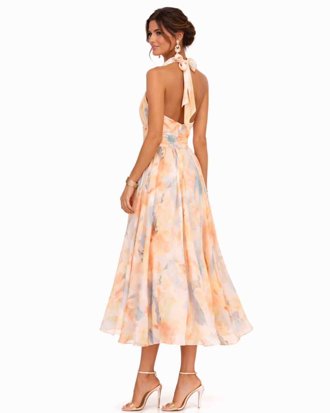 Gabriela Midi Kukkainen Mekko Printillä