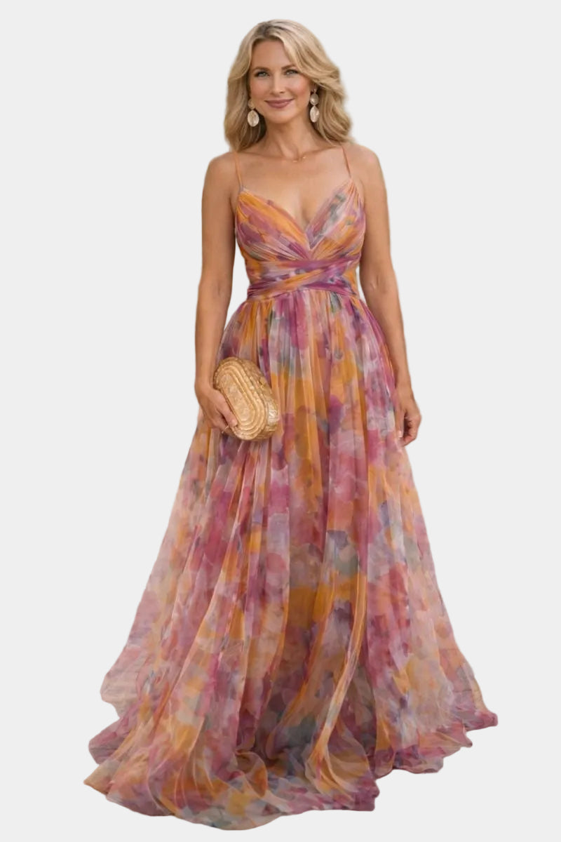 Nikoletta - Floral maxi-mekko