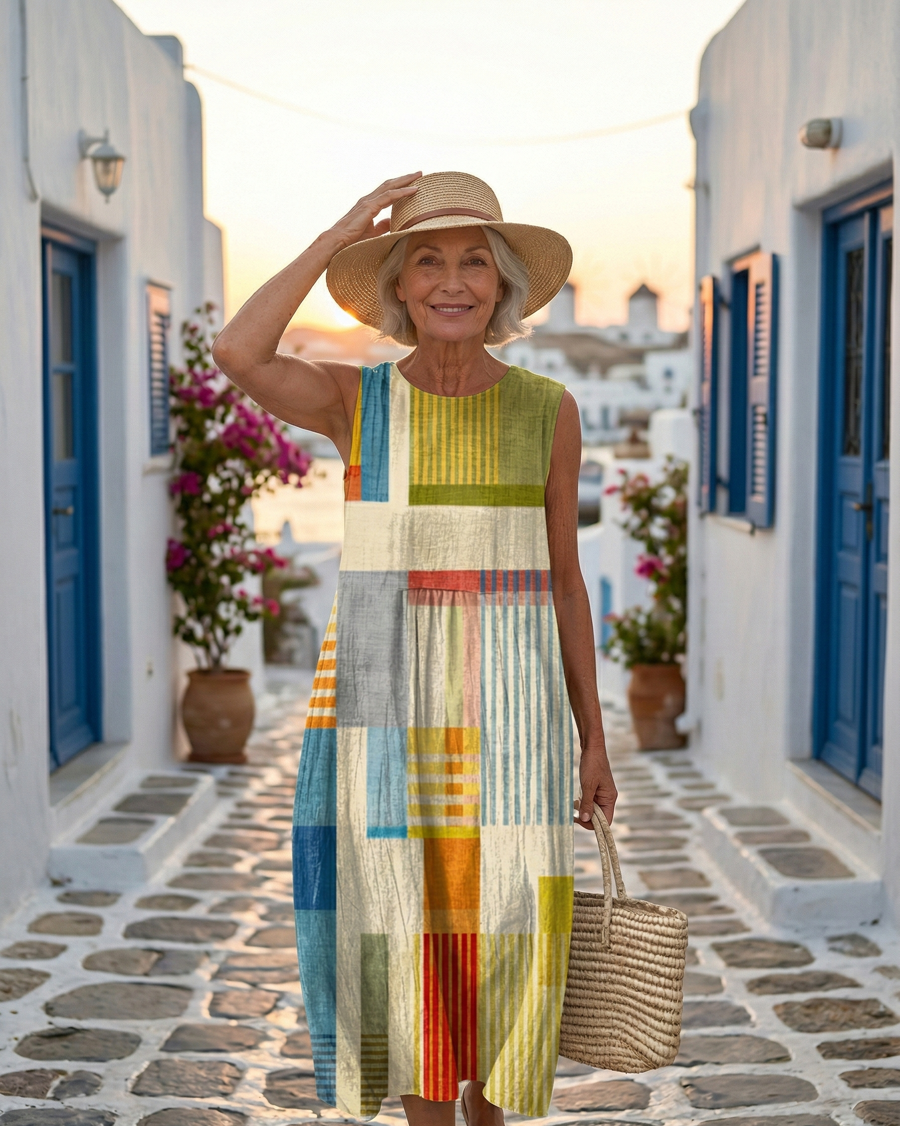 Vicky | Geometrinen Midi-mekko