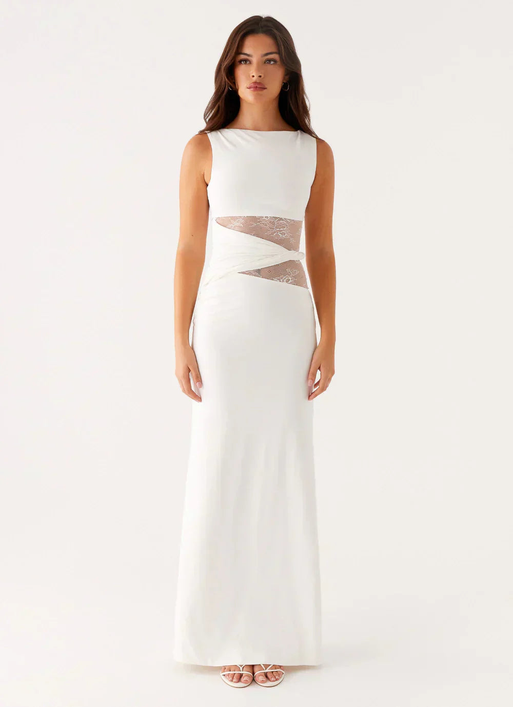 Liliana - Maxi-mekko mesh-yksityiskohdilla