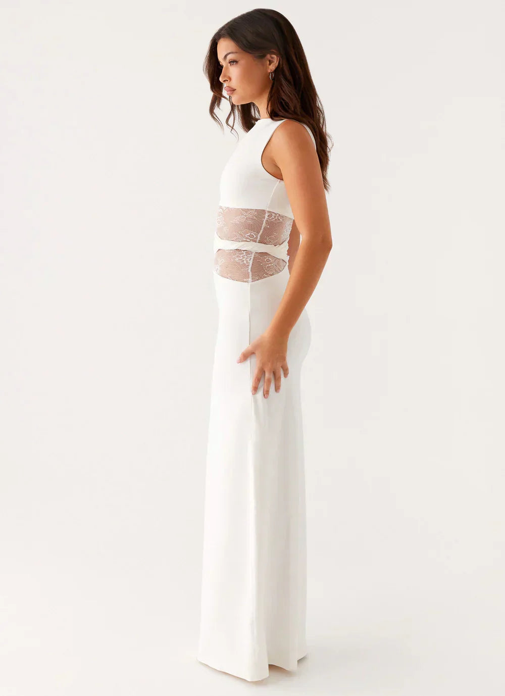 Liliana - Maxi-mekko mesh-yksityiskohdilla