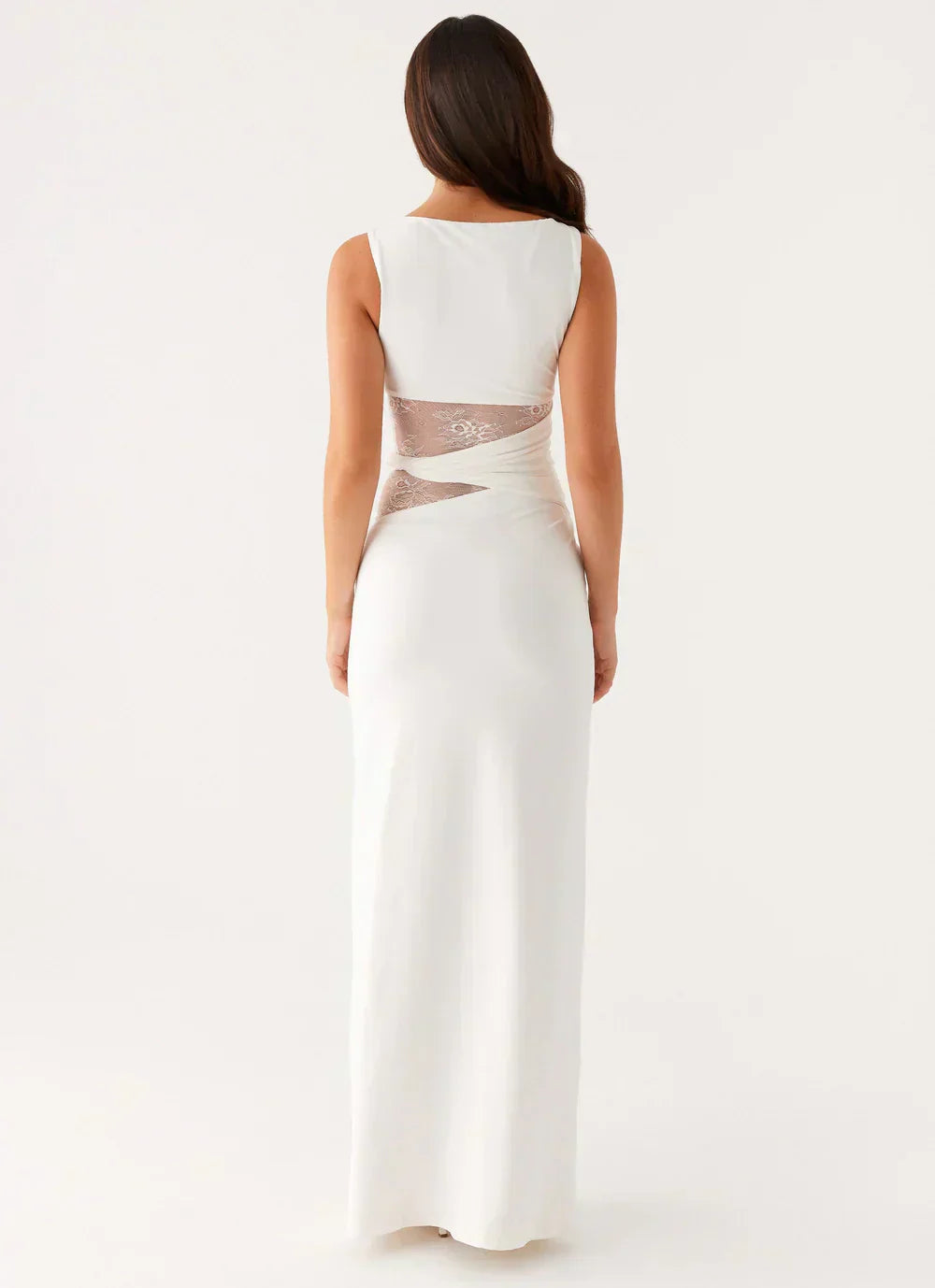 Liliana - Maxi-mekko mesh-yksityiskohdilla