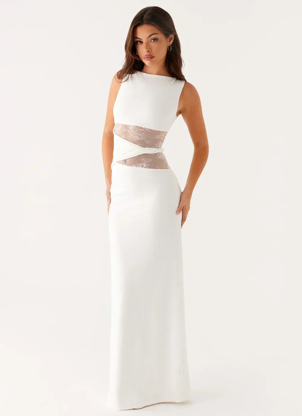 Liliana - Maxi-mekko mesh-yksityiskohdilla