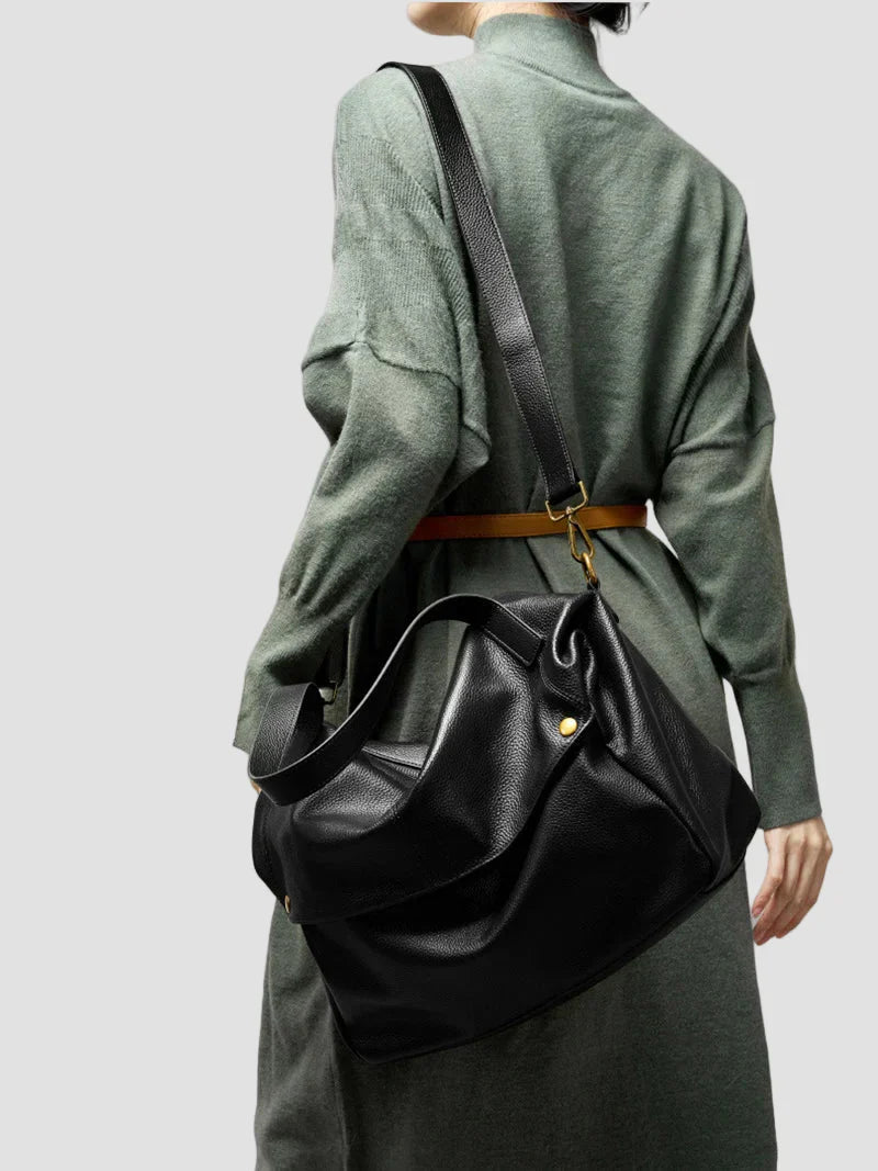 Adriani - Retro aito nahka pehmeä minimalistinen laukku päivittäiseen käyttöön
