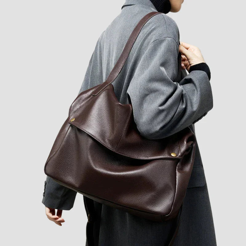 Adriani - Retro aito nahka pehmeä minimalistinen laukku päivittäiseen käyttöön