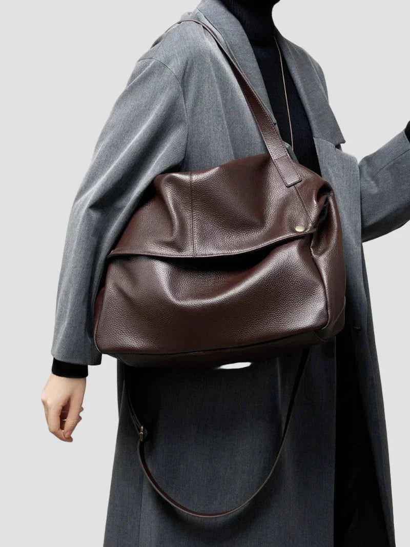 Adriani - Retro aito nahka pehmeä minimalistinen laukku päivittäiseen käyttöön