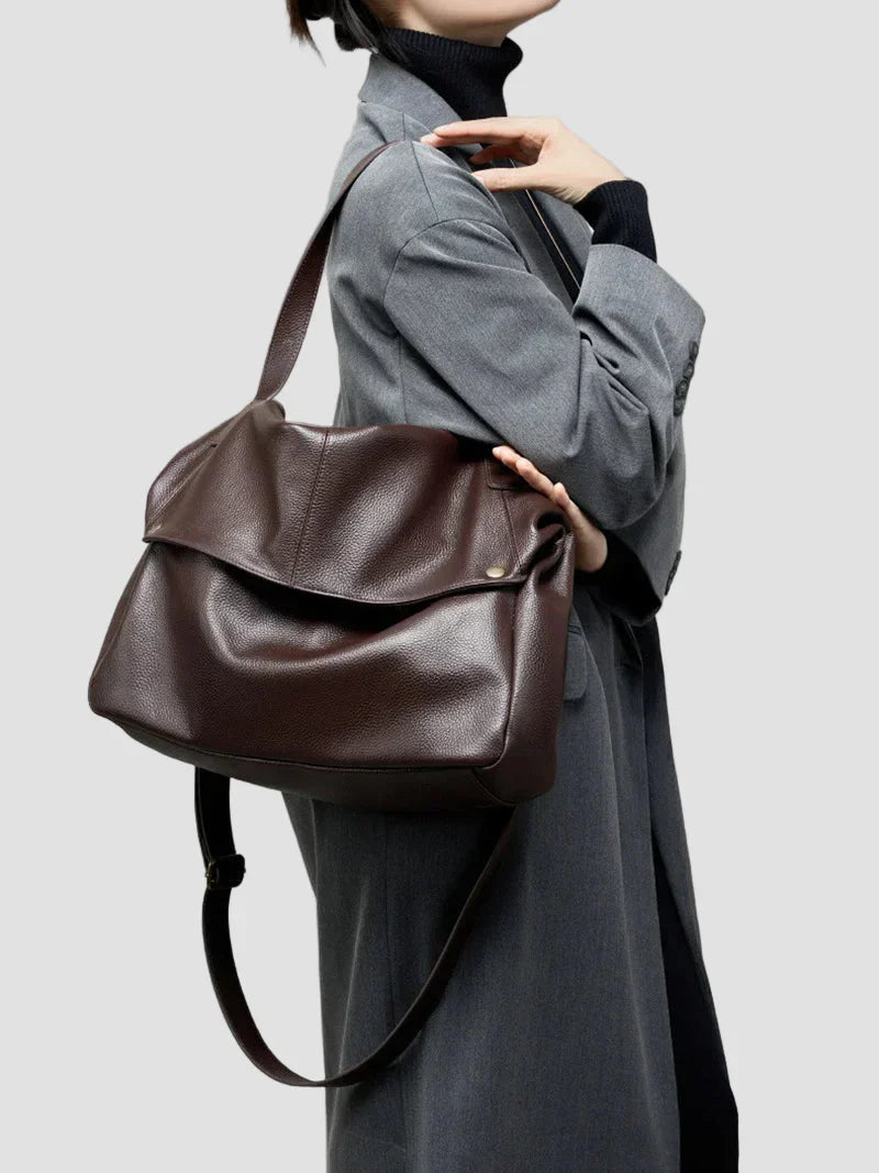 Adriani - Retro aito nahka pehmeä minimalistinen laukku päivittäiseen käyttöön