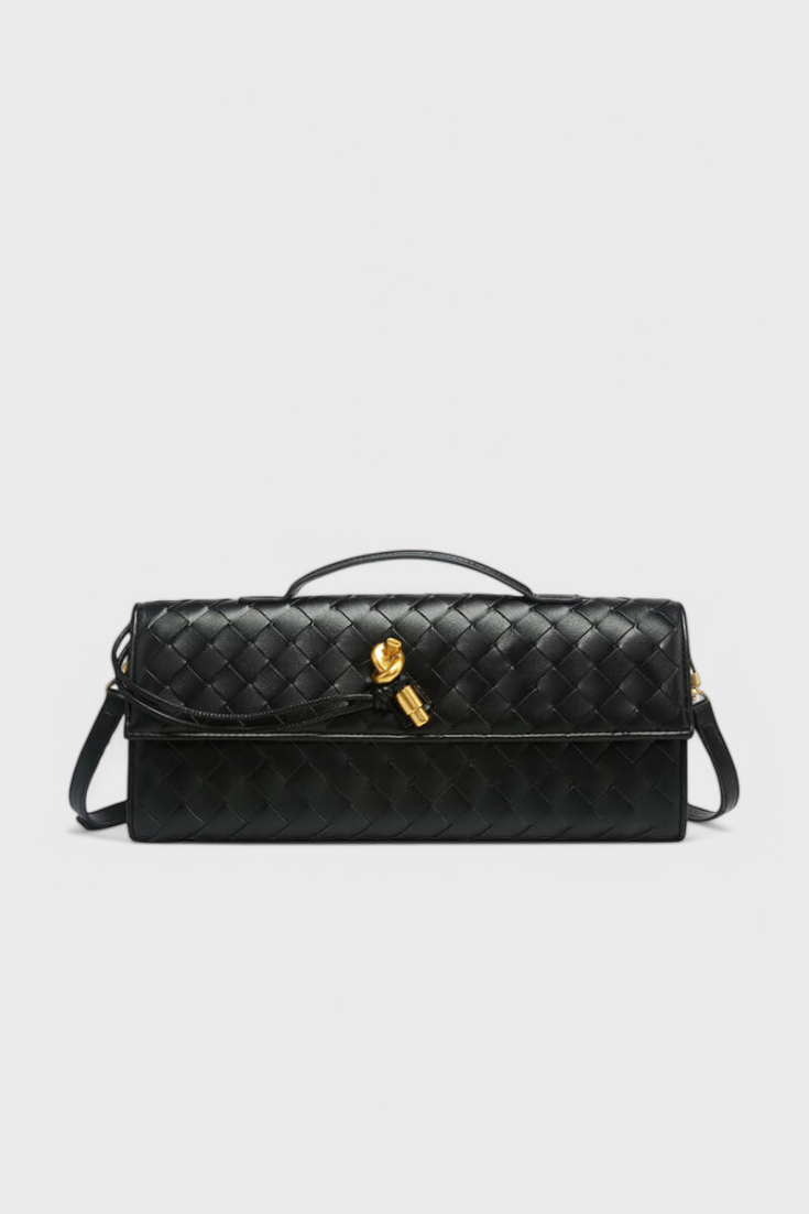 Melanie Clutch -laukku kultaisella solmuyksityiskohdalla