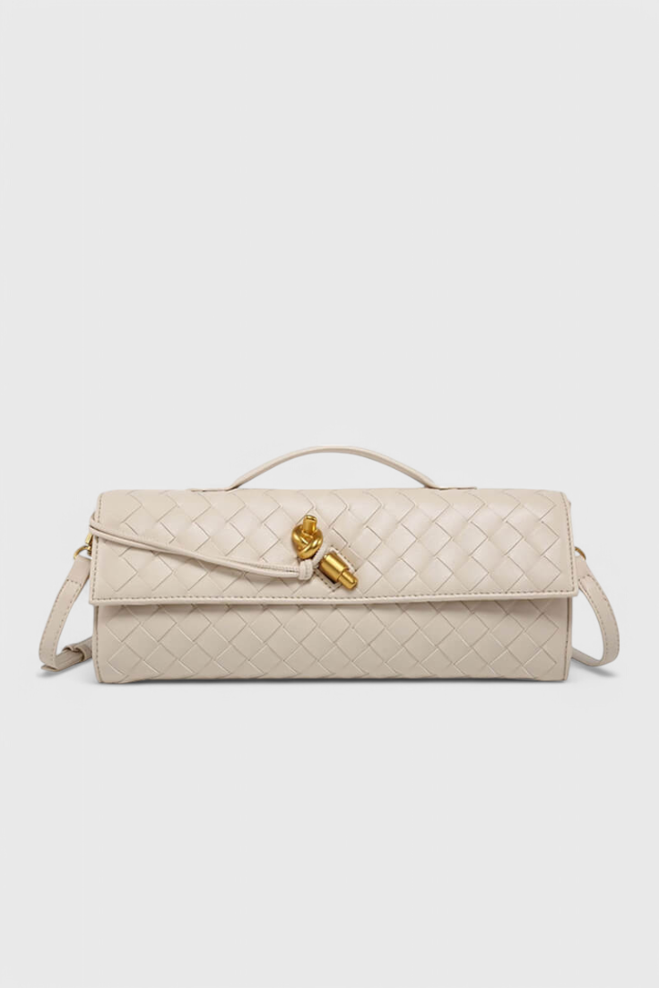 Melanie Clutch -laukku kultaisella solmuyksityiskohdalla