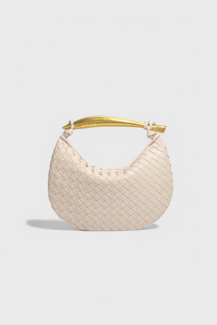 Gerda Bolso Woven -laukku kultaisella kahvalla