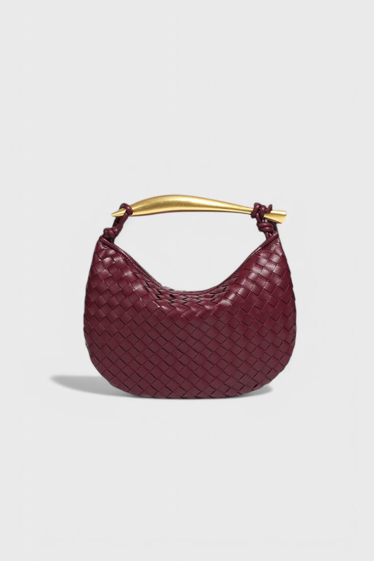 Gerda Bolso Woven -laukku kultaisella kahvalla