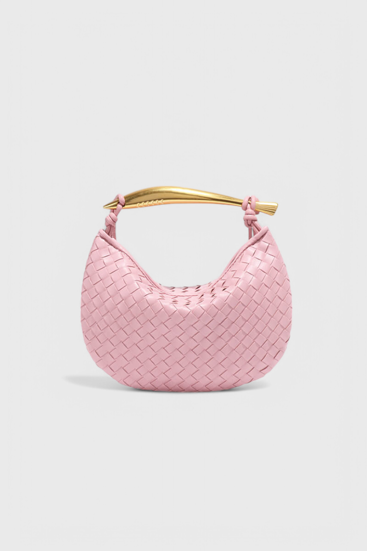 Gerda Bolso Woven -laukku kultaisella kahvalla
