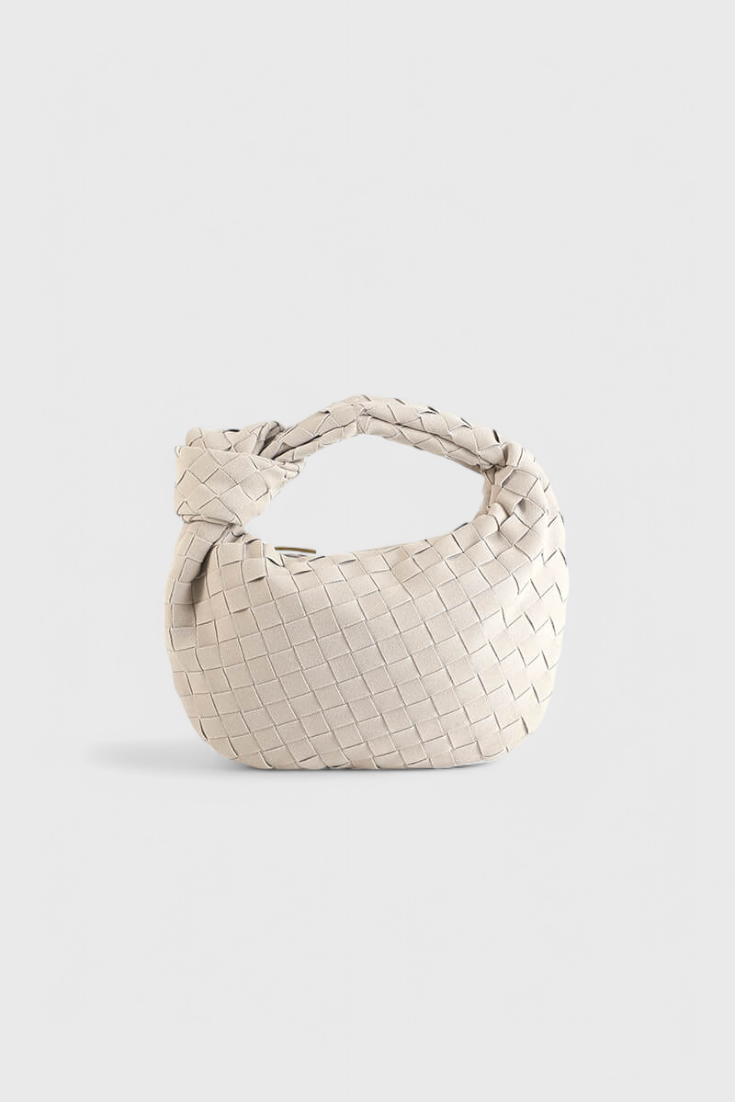 Mini Remi Woven -laukku solmuyksityiskohdalla