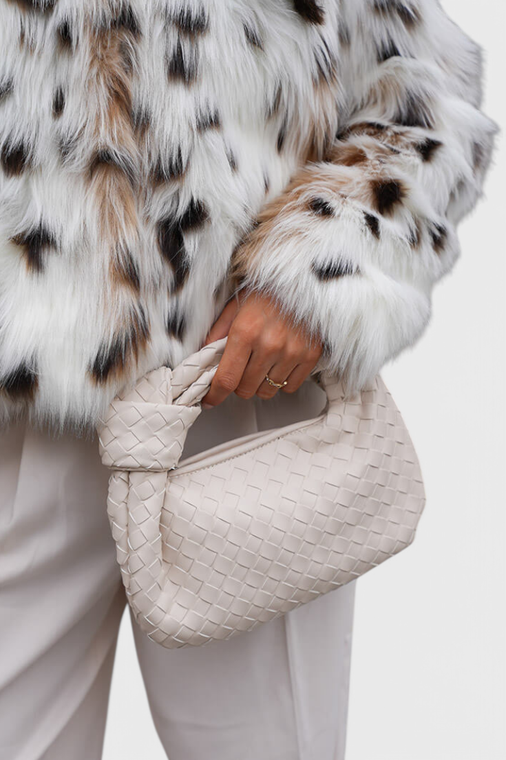 Sage Bolso Satchel Mini Woven -laukku