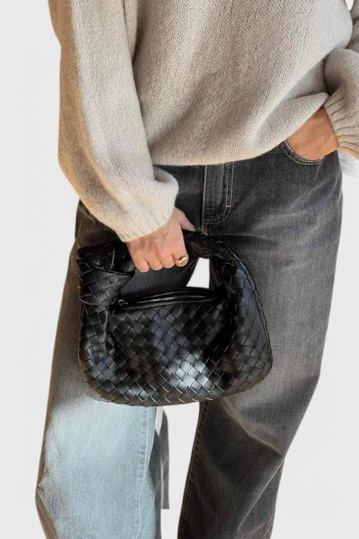 Sage Bolso Satchel Mini Woven -laukku